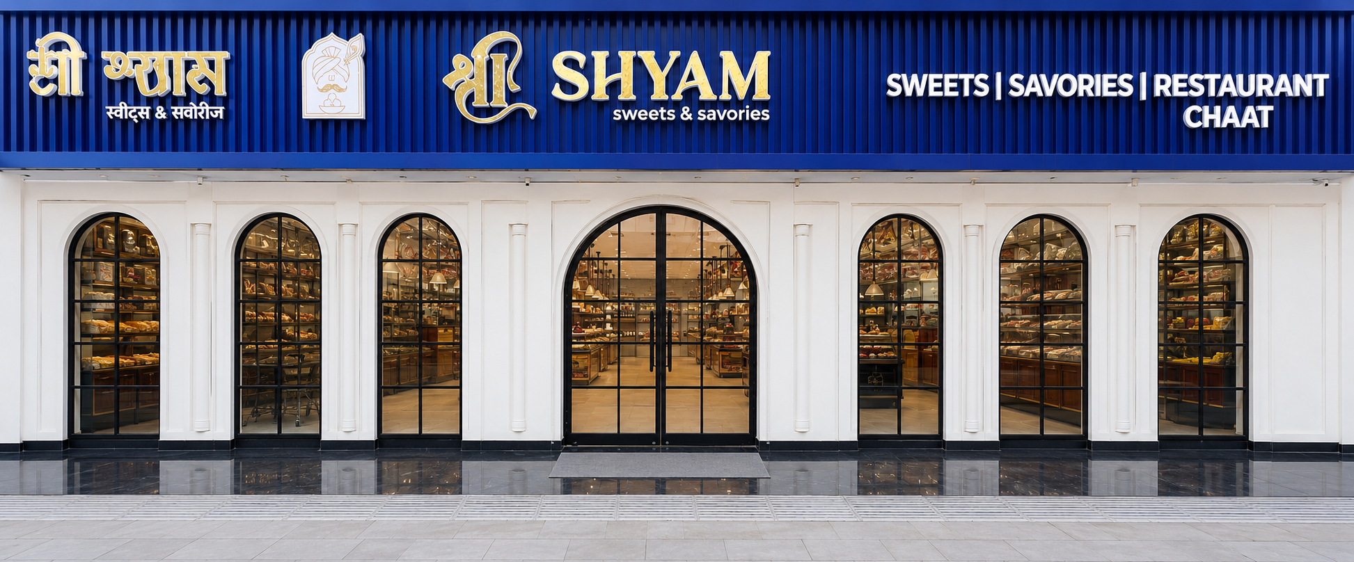 Shree Shyam Sweets & Savories — sweets and savories shop banner